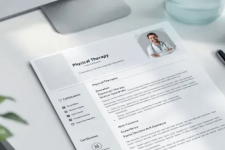 Detailed Physical Therapy Resume Example with Certifications and Work History 450x300
